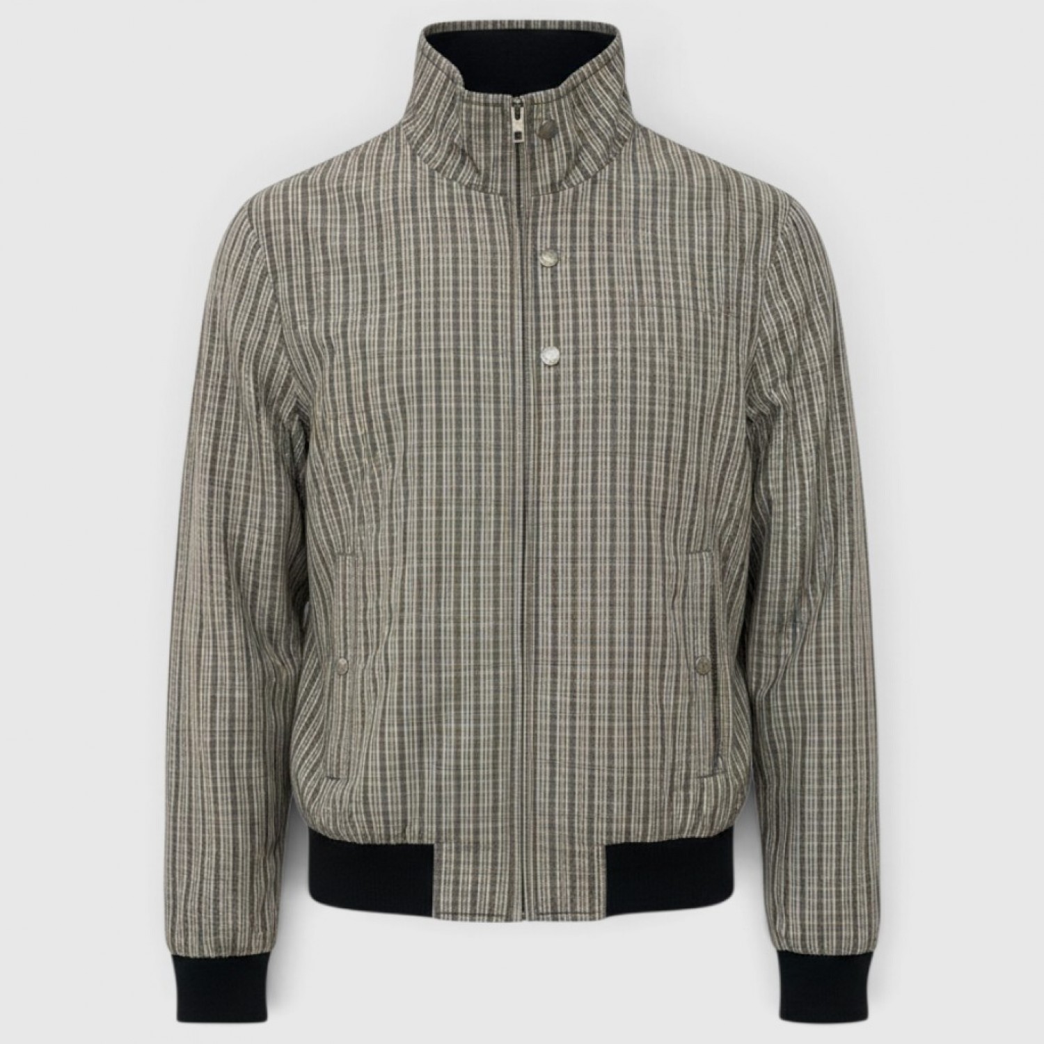 Woolrich Ανδρικό Καρό Bomber Jacket Γκρι / Pre-Owned